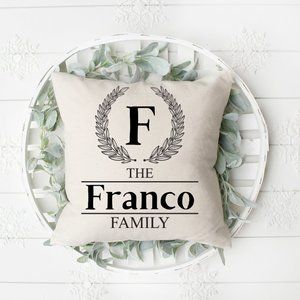 Personalized Family Pillow Cover, 16x16